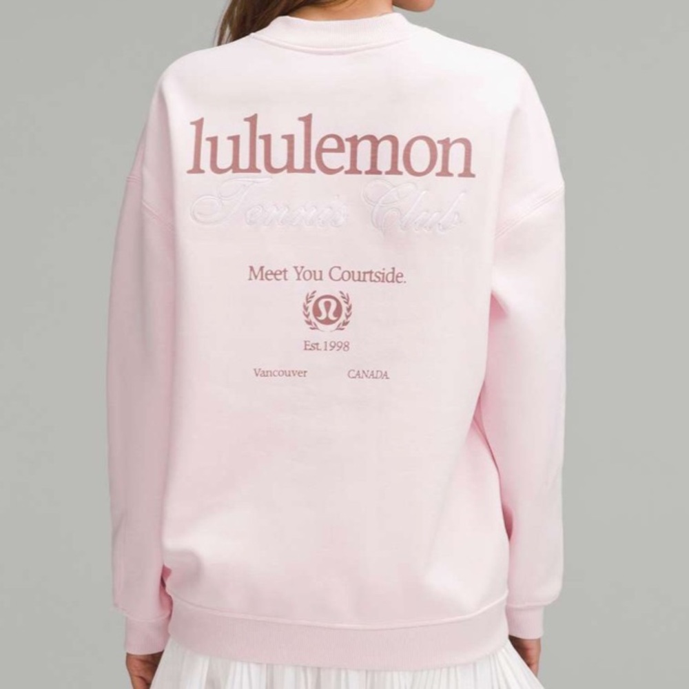Lululemon Heavyweight Fleece Pullover *Tennis Club Strawberry Milkshake